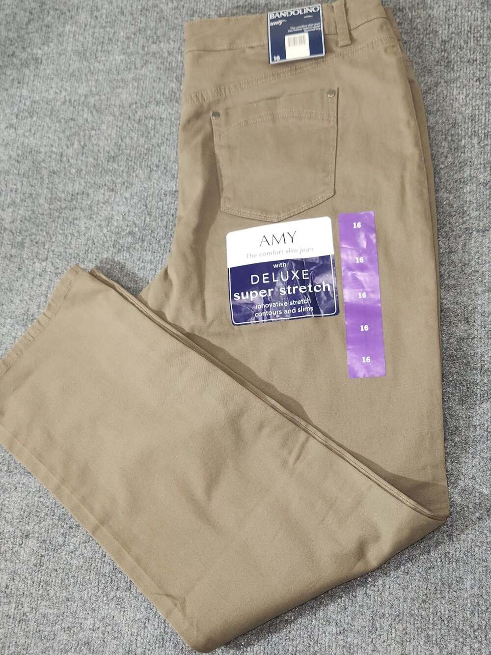 Bandolino Amy Comfort Slim Jeans Size 16